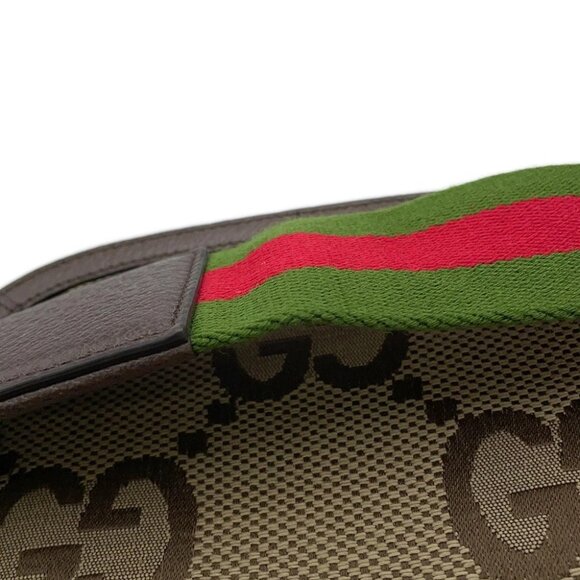 GUCCI Bamboo 1947 Jumbo GG Top Handle Bag Size Mini Canvas/Leather Beige - Picture 9 of 16